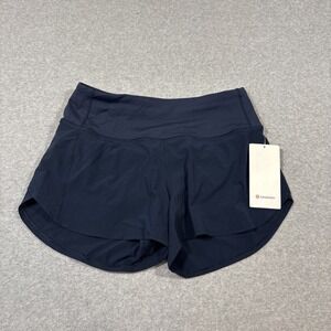 NWT Lululemon Women's Size 8 Navy Blue Speed Up High-Rise Lined Short 4"